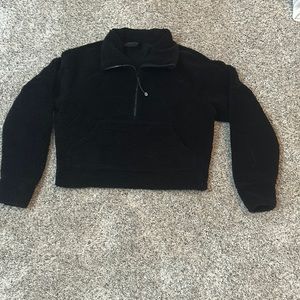Lululemon Black Scuba Oversized Half-Zip Fleece Funnel Neck XS/S